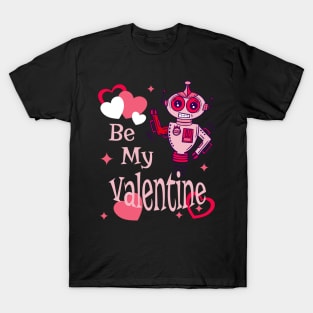 Atomic Robot Retro Vintage Cute Valentines Day T-Shirt